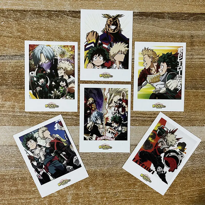 My Hero Academia Lomo Card Midoriya Izuku Bakugou Katsuki Todoroki Shoto Anime periferiche gioco collezione carte giocattoli per bambini regali