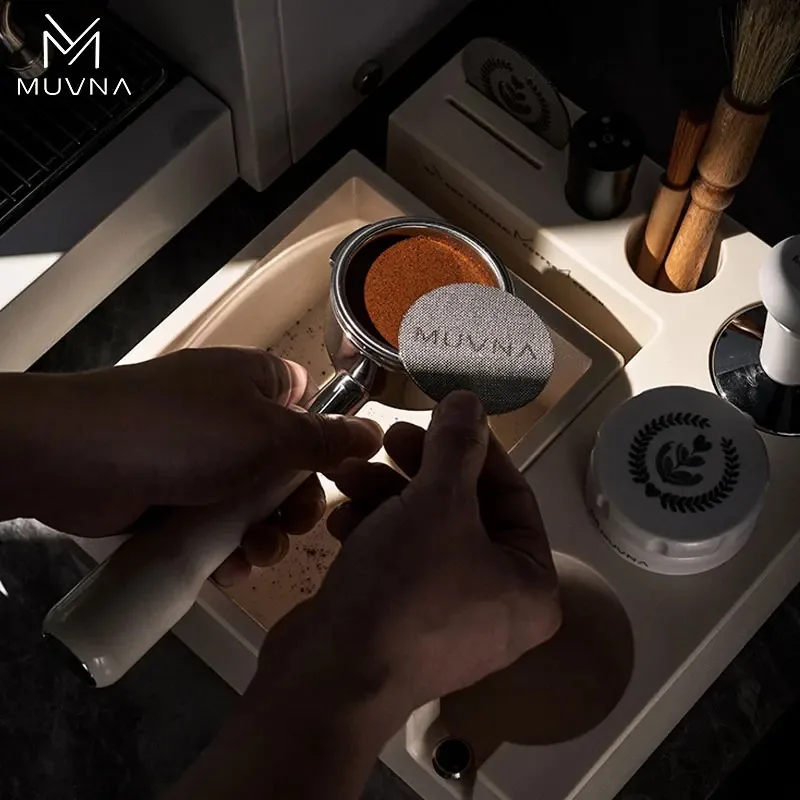 MUVNA Coffee Tamping Station 51/54/58mm Portafialter Holder Stand For Delonghi Breville E61 Espresso Accessories Barista Tools view 5