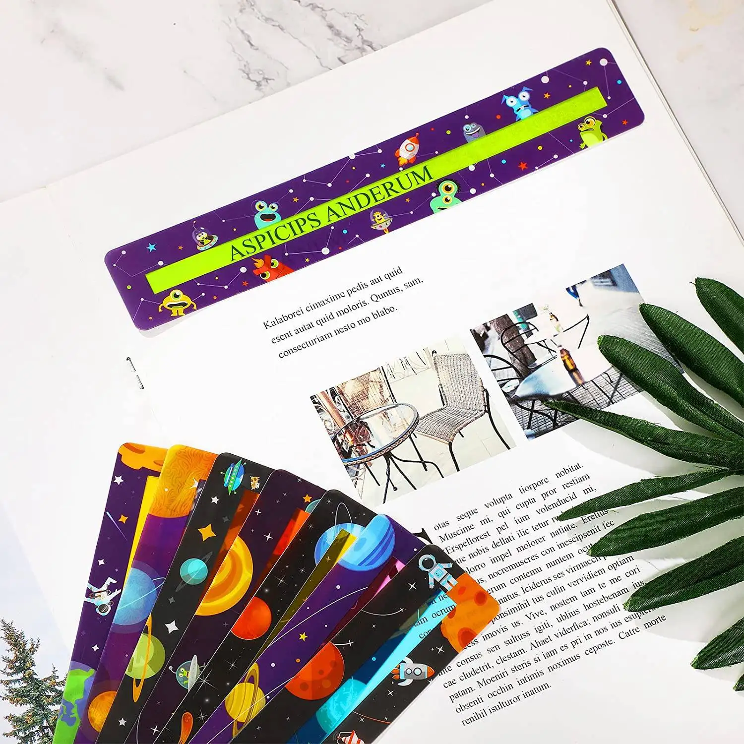 16 шт., полоски для чтения с наведением для детей