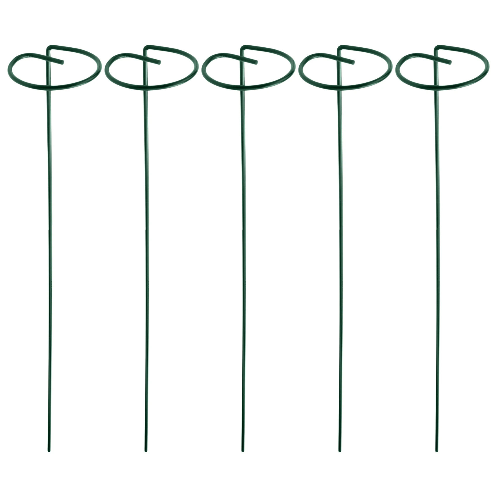 

5 Pack Garden Plant Support Stakes Single Stem Support Stake Plant Cage Support Rings Flowers Stem Upright Plant Growing-AA25