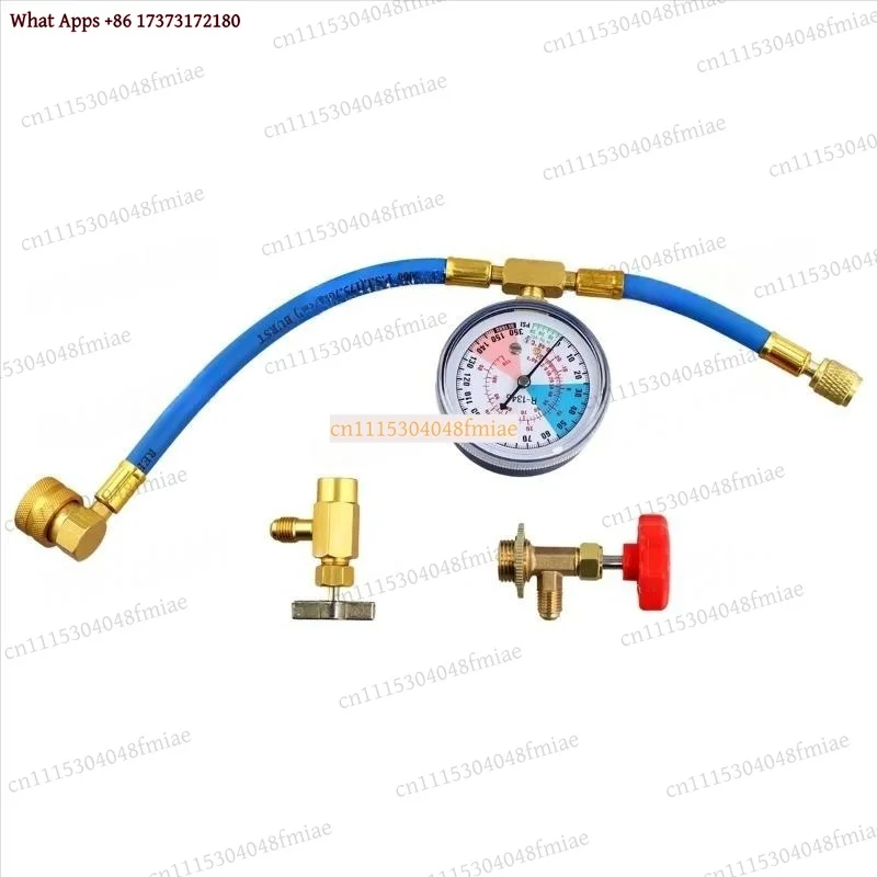 R134A Freon Filling Adapter Set Air Conditioning Manometer HVAC System Repair Valve Gauge Tool Kit