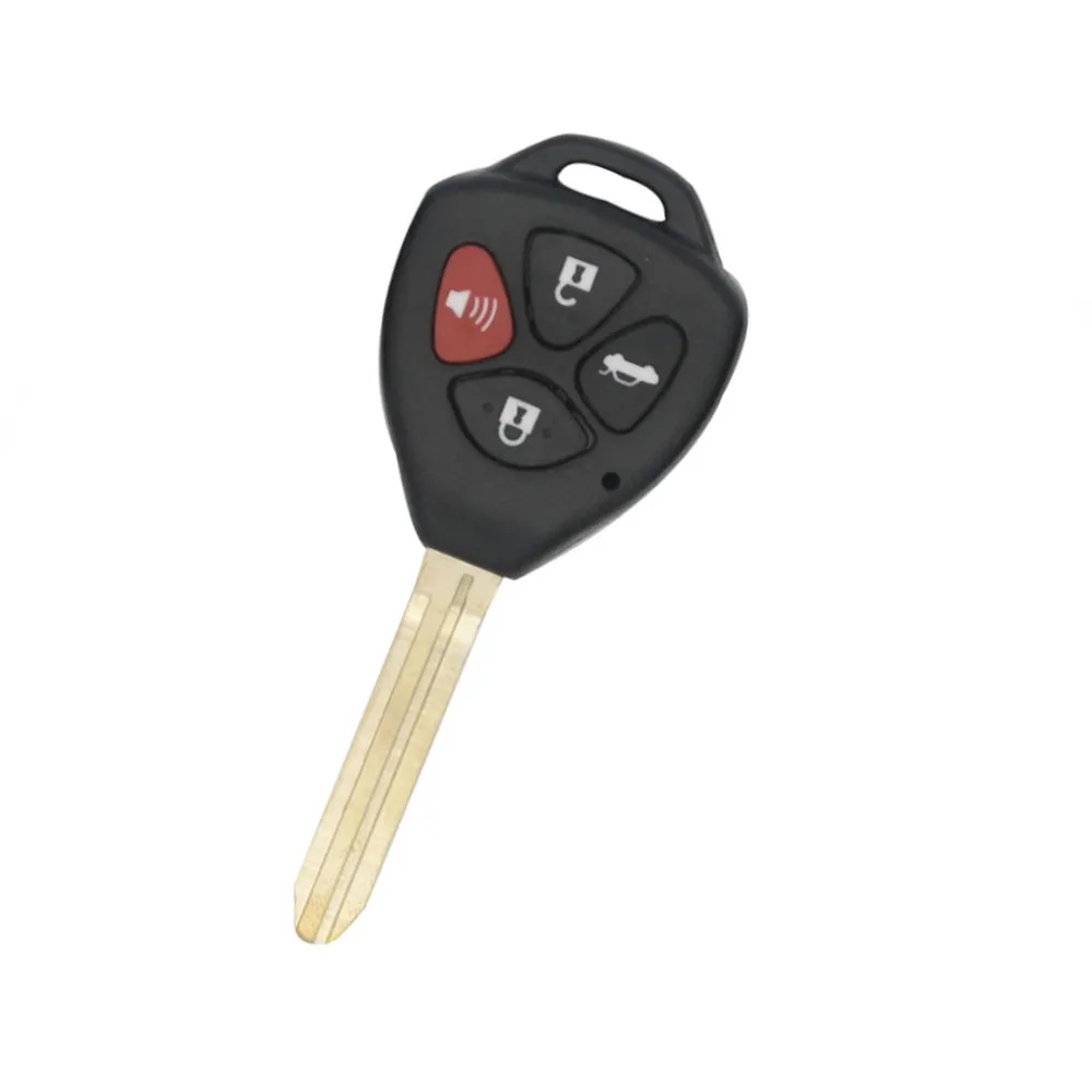 PREISEI 40Pieces/lot Plastic Black Car Key Remote Case For Toyota 2 3 4 Button TOY43 Blade