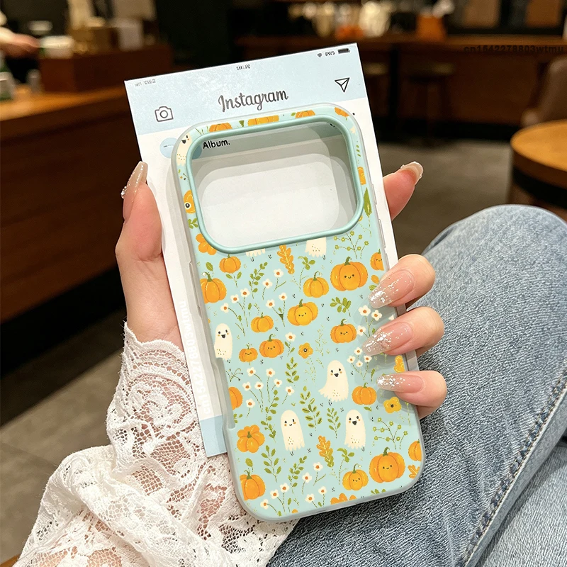 Cute Pumpkin Skull Matte Candy Color 2 in 1 Phone Case for Oppo Reno15 Reno14 Reno13 Reno12 Reno11 Reno10 F Z Pro Plus Max 4G 5G