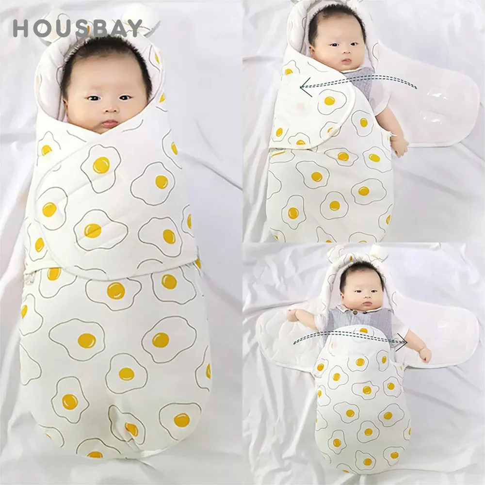 Baby Swaddle Sleeping Bag Newborn Baby Head Shaping Neck Protector Blanket Bebe Wrapping Sleepwear Diaper Bag 0-6 Months