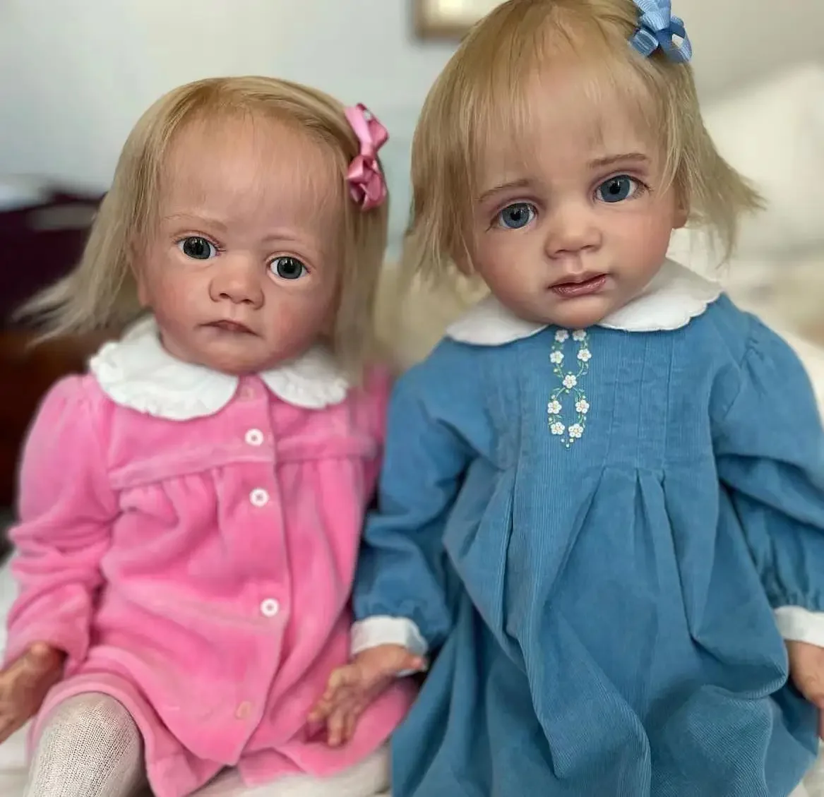 Muñeca bebé Reborn Fritzi personalizada, suministro limitado, 60cm, con pelo marrón enraizado a mano, muñeca ya terminada, diferentes vestidos