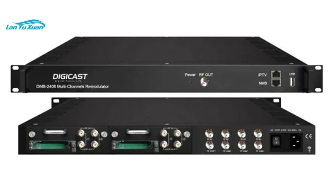 Digital TV Transmodulator 8 DVB-S/S2 to DVB-T  With 4 CI Slot Re-Modulator Descramble the Encrypted Channels