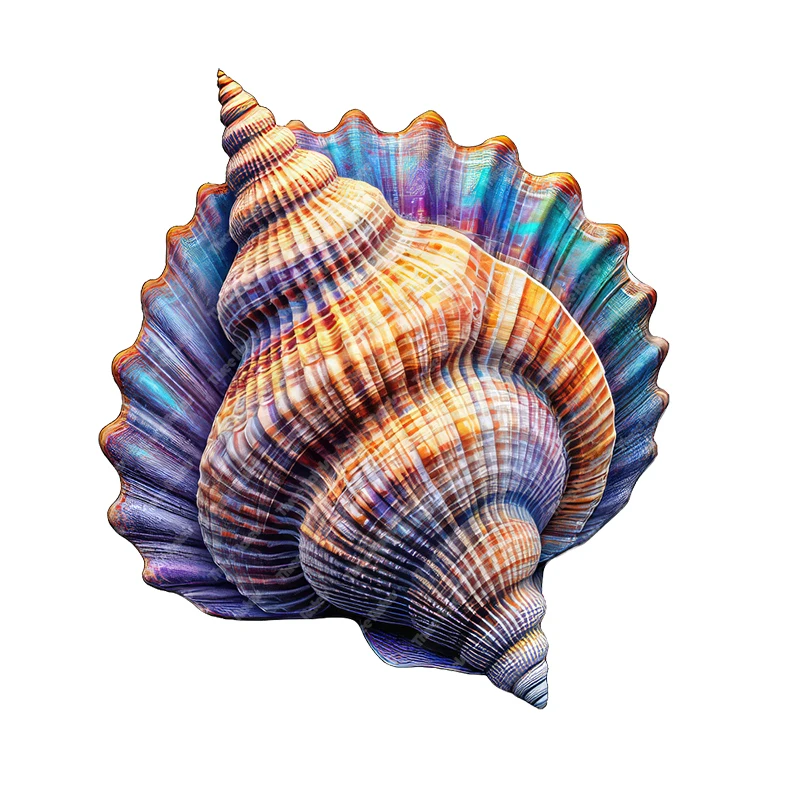 Three Ratels CC106 Cartoon colored conch wall stickers for children's place decoration