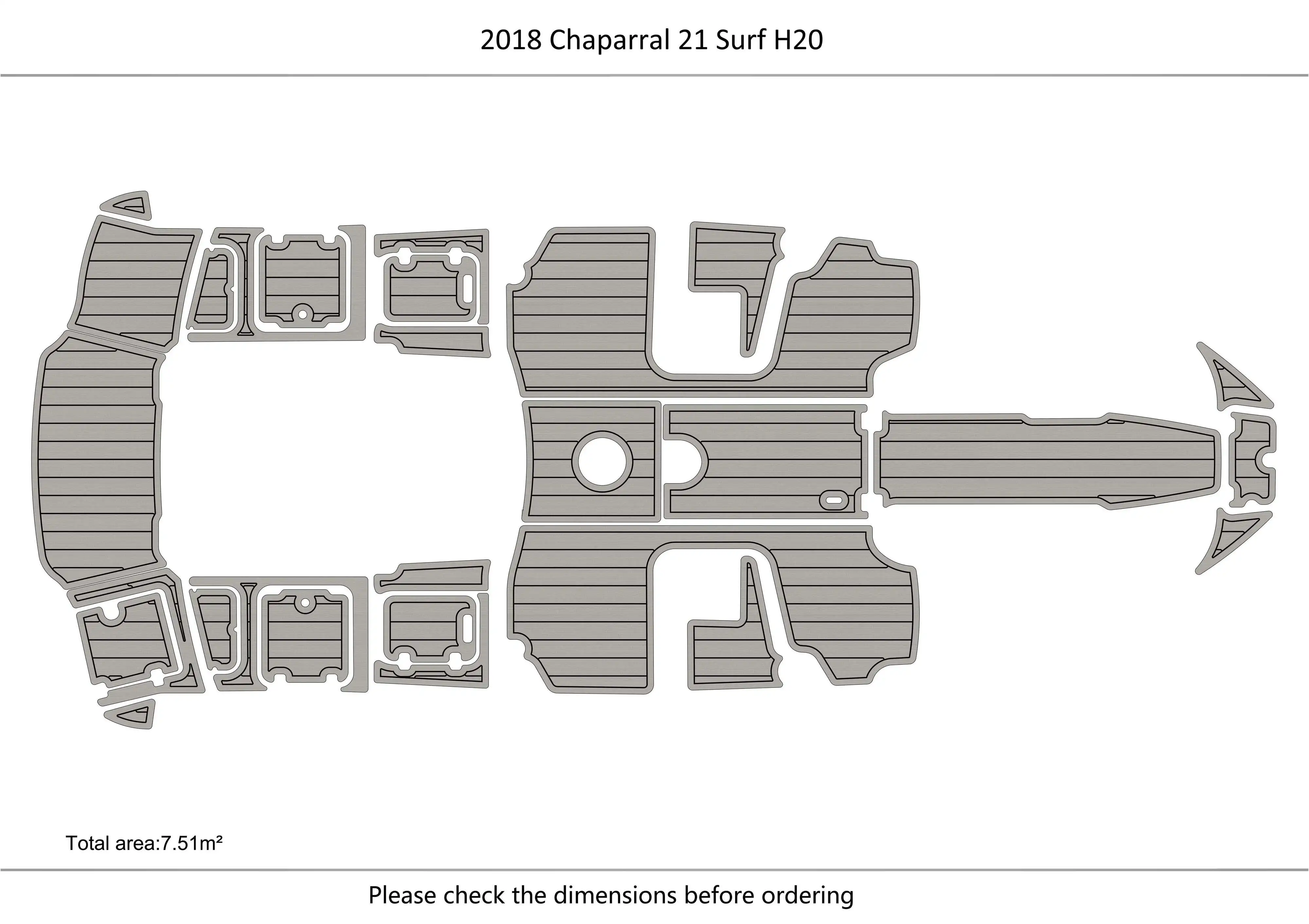 2018 Chaparral 21 Surf H20 B Cockpit  platform 1/4