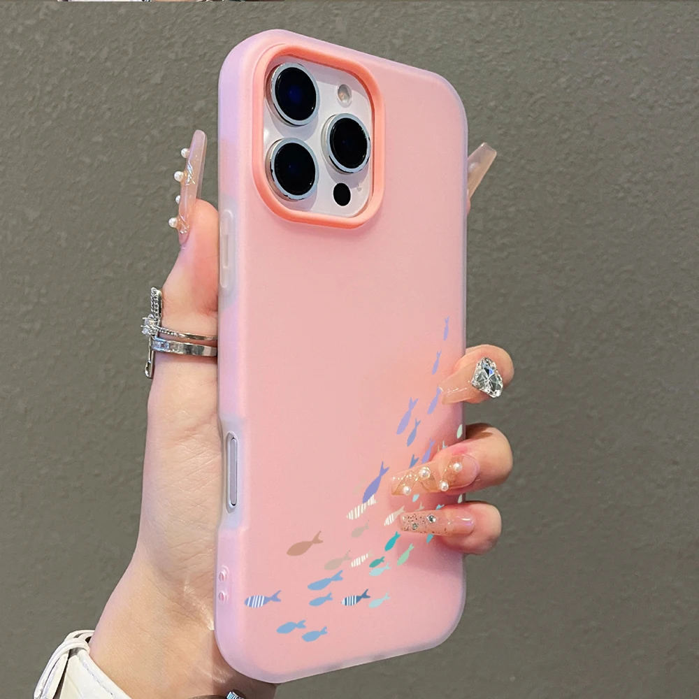 Cute Colorful Fish School Case for Samsung Galaxy S26 S25 Ultra A56 A55 A54 A53 A36 A35 A17 A16 A34 S22 S23 S24 S21 S25 FE Cover
