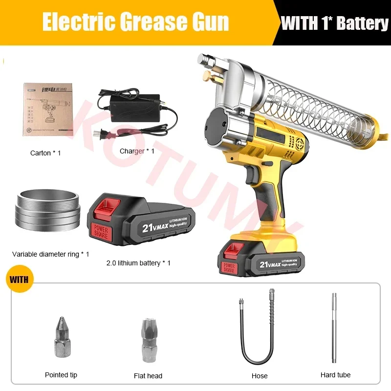 Original brand new！Electric Grease Gun Rechargeable Oil Injector Automatic Butter Machine Special Hardware Tools For Excavator