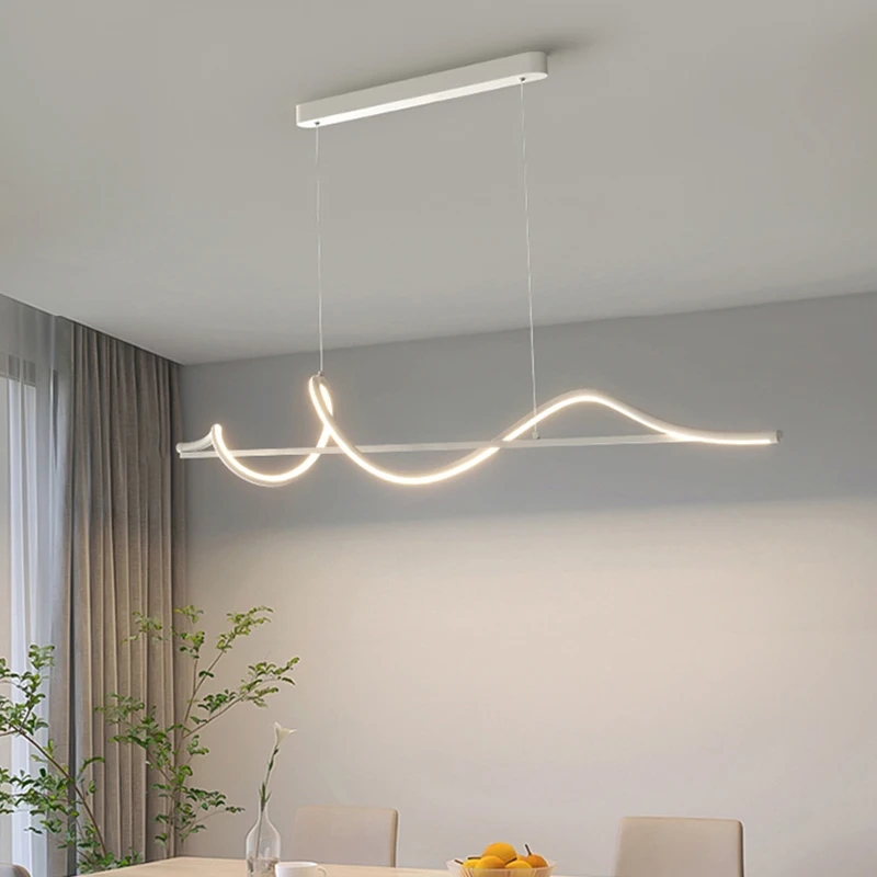 

Современный диммируемый светодиодный подвесной светильник с регулируемой высотой для столовой, кухни, гостиной, домашнего офиса, в скандинавском стиле