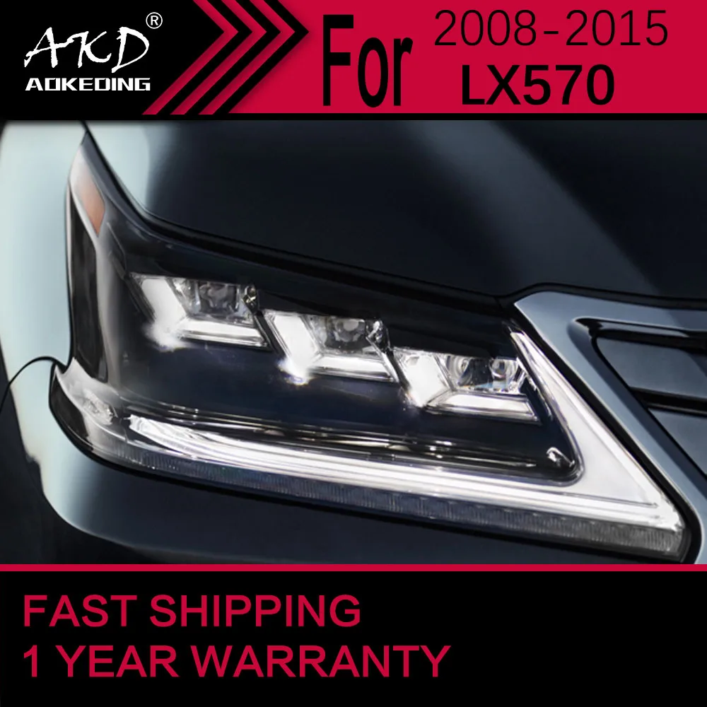 Car Lights for Lexus  LX570  LED Headlight 2007-2015  LX570  Head Lamp Drl Projector Lens Automotive Accessories