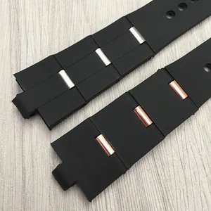 Weicher Gummi -Taktgürtel mit konvexer Schnittstelle, bequemes Accessoires für Männer und Frauen, 22 x 8 mm, 24x8mm 7 Hauptverkäufe ohne Auskleidung - №7