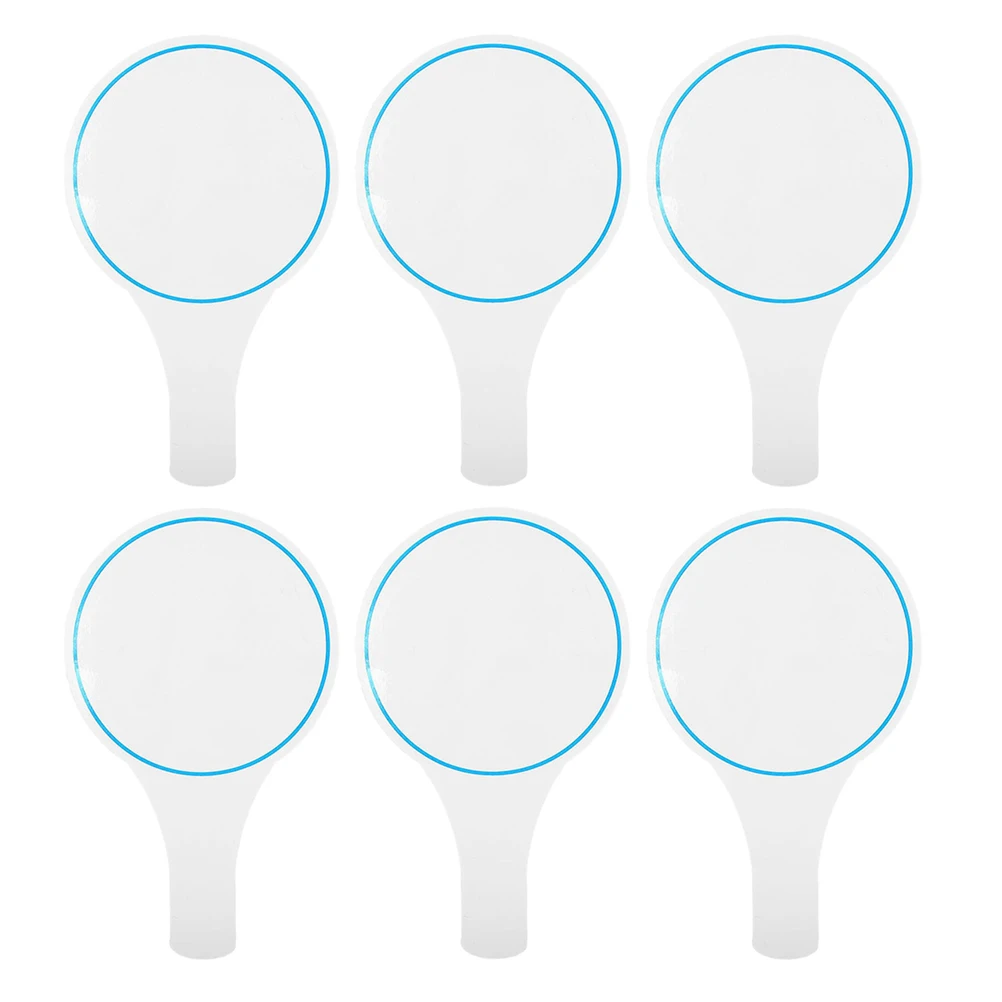 6pcs Portable Dry Erase Blank Handheld Whiteboard For Games Voting Small White Board Judges Students Office Mini Scoreboard Game