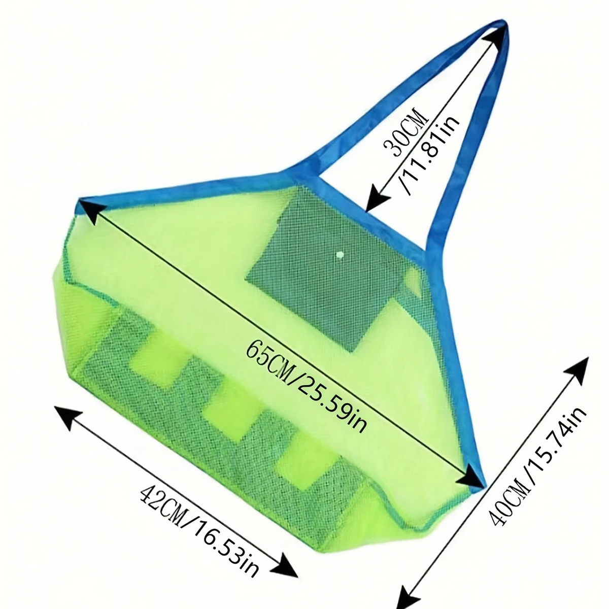 1 Stück Mehrfarbige Große Netz-Strandtasche, Sandabweisende Tragbare Tasche mit Praktischem Aufhängeloch, Atmungsaktive Faltbare Aufbewahrungstasche – Detail 4