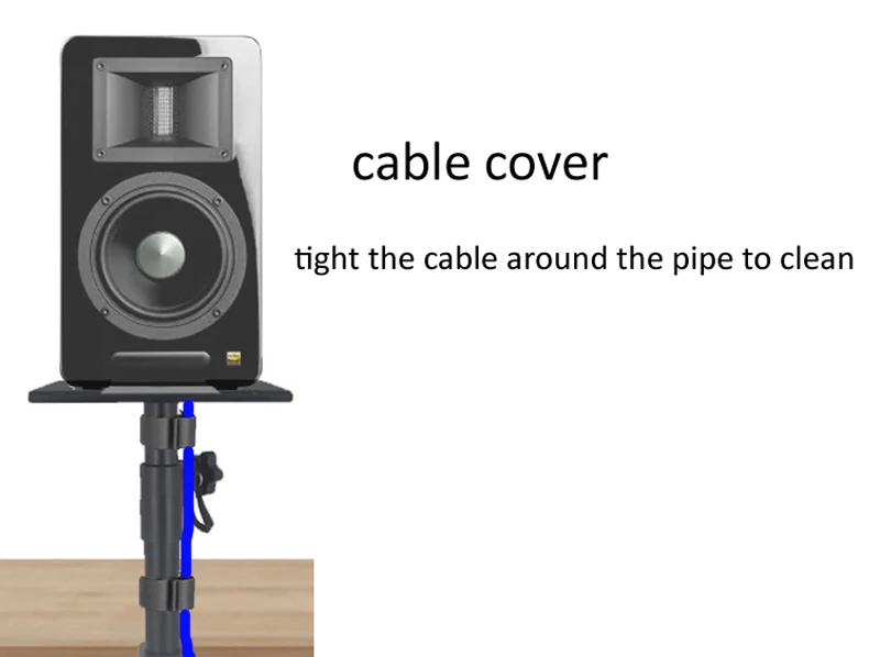 (1 par) XP-06 360 girar altura ajustável universal projetor suporte de mesa alto-falante montagem com bandeja na base braçadeira superior