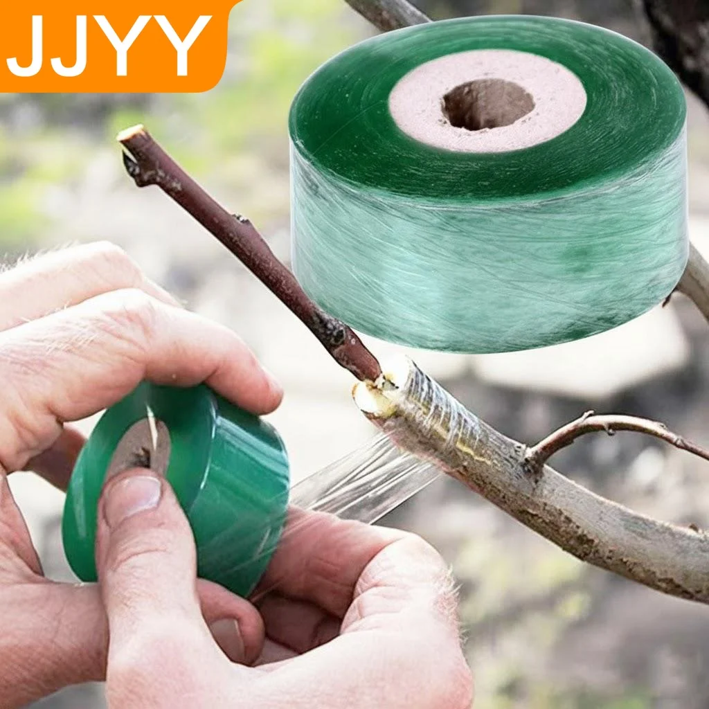JJYY Grafting Tape Garden Tools Fruit Tree Secateurs Grafting Film Gardening Tape PVC Plant Moisture Barrier Film 200M