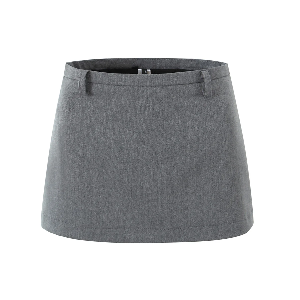 Y2K Low Waist Mini Skirt With short lining Sexy A-line Package Hips Mini Short Skater Party Femme Gray Black