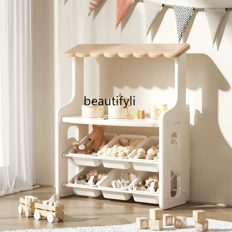 

Children's toy storage rack Baby storage Toy rack Sorting and organizing box Multi-layer household locker Picture book bookshelf