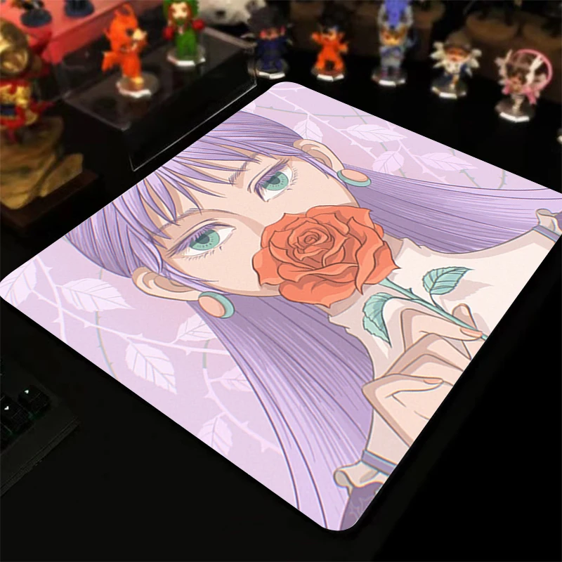 45x40x0.4cm Rose Anime Girl Mouse Pad Ultrafine Surface Gaming Mouse Mat Speed Mousepad Gamer Professional E-Sports Keyboard Mat