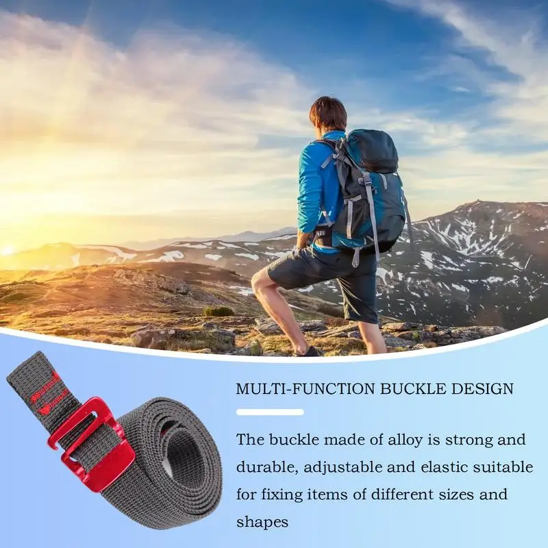 Lashing Straps With Buckles 0.79x59in Nylon Rope Compression Strap With Buckle Quick Release Adjustable Alloy Buckle Bag Luggage