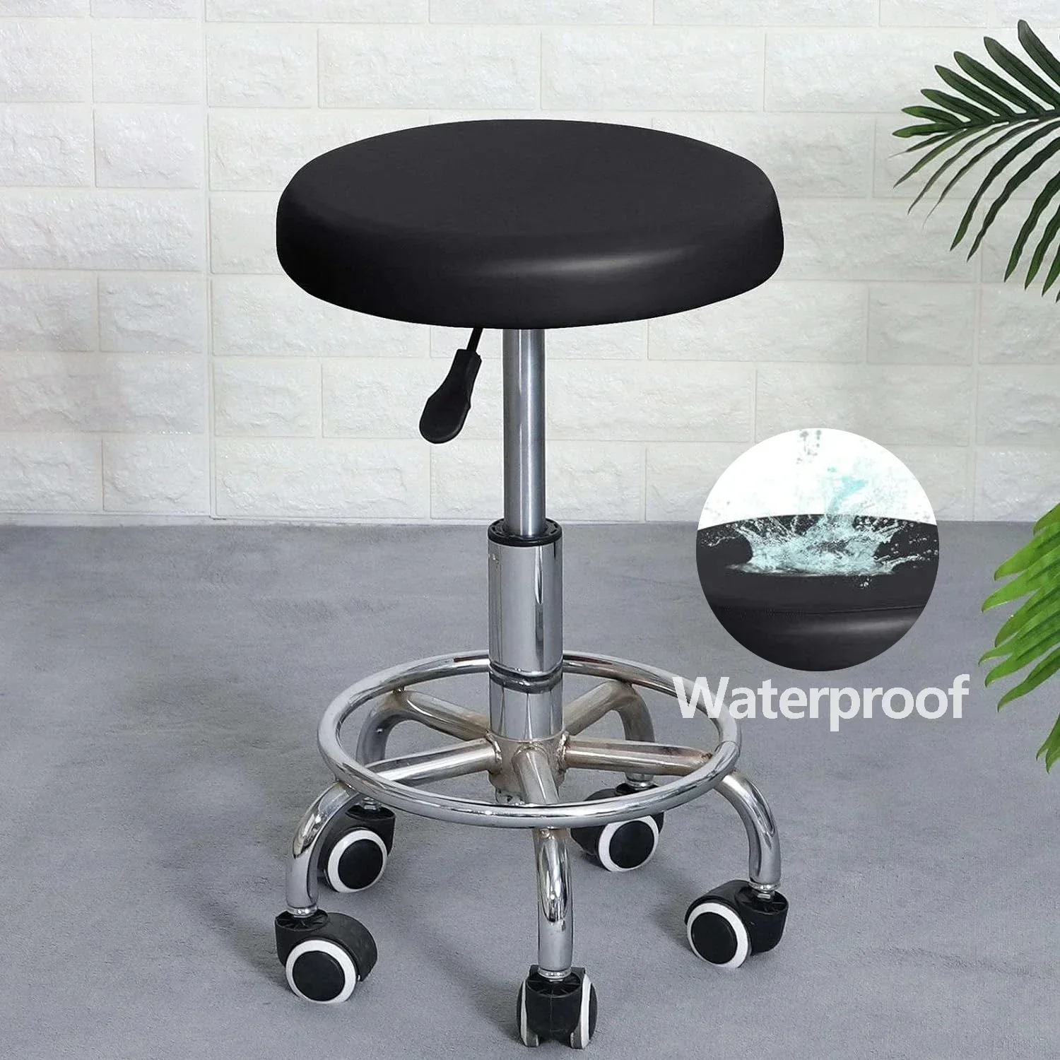 

1PC Waterproof PU Leather Round Chair Cover Slipcover for Swivel Chair All Inclusive Bar Stool Seat Cushion Cover Protector걸상 커버