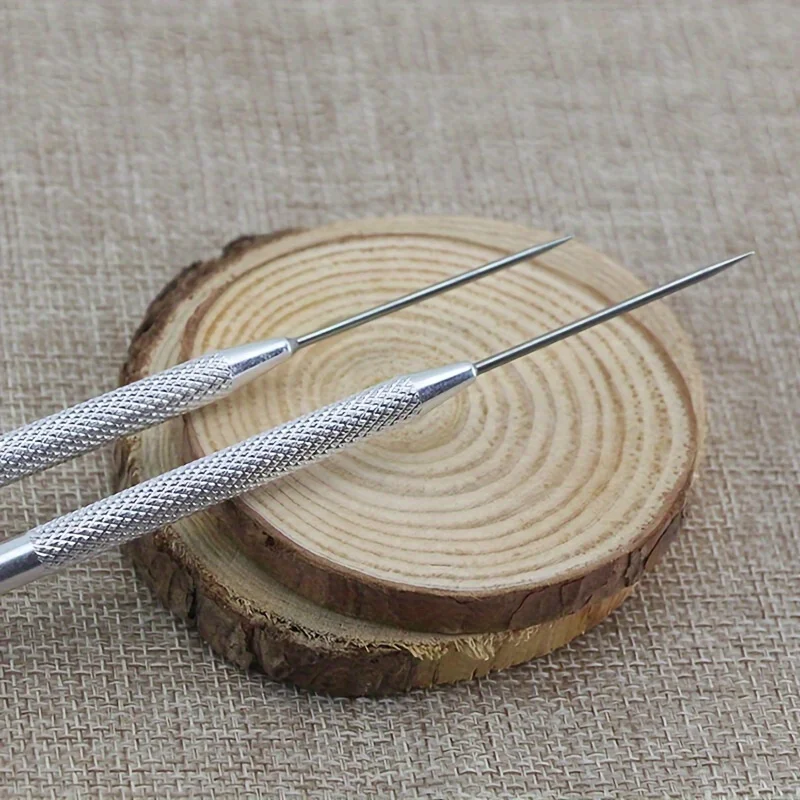 2pcs Aluminum Alloy Sculpture Carving Needles, Easy To Wash, For Pottery And Sculpture Making And Clay Shaping