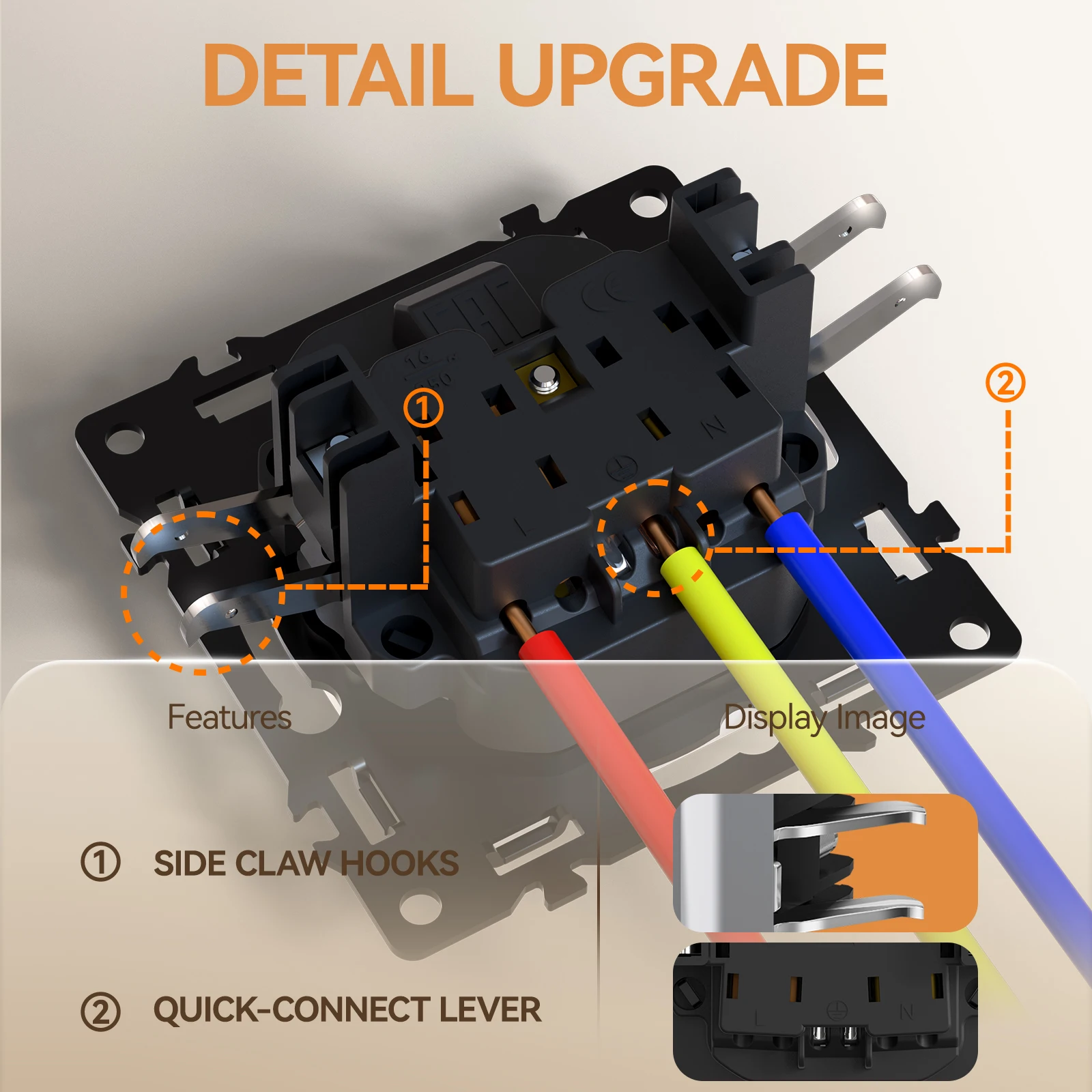 BSEED Wall Sockets EU Electrical Double Sockets Plastic Panel Triple Power Sockets E-Series Single Socket Plug Packs Black