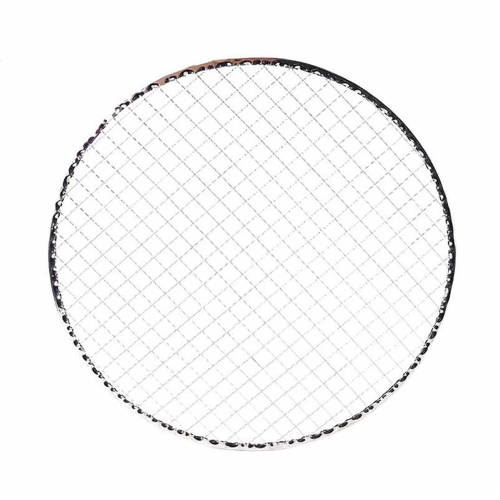 5pcs Grill Racks Round Disposable Wire Net Grill Racks Iron Roast Grate Cooking Barbecue BBQ 25CM 28CM 33CM Cooking Net Tool
