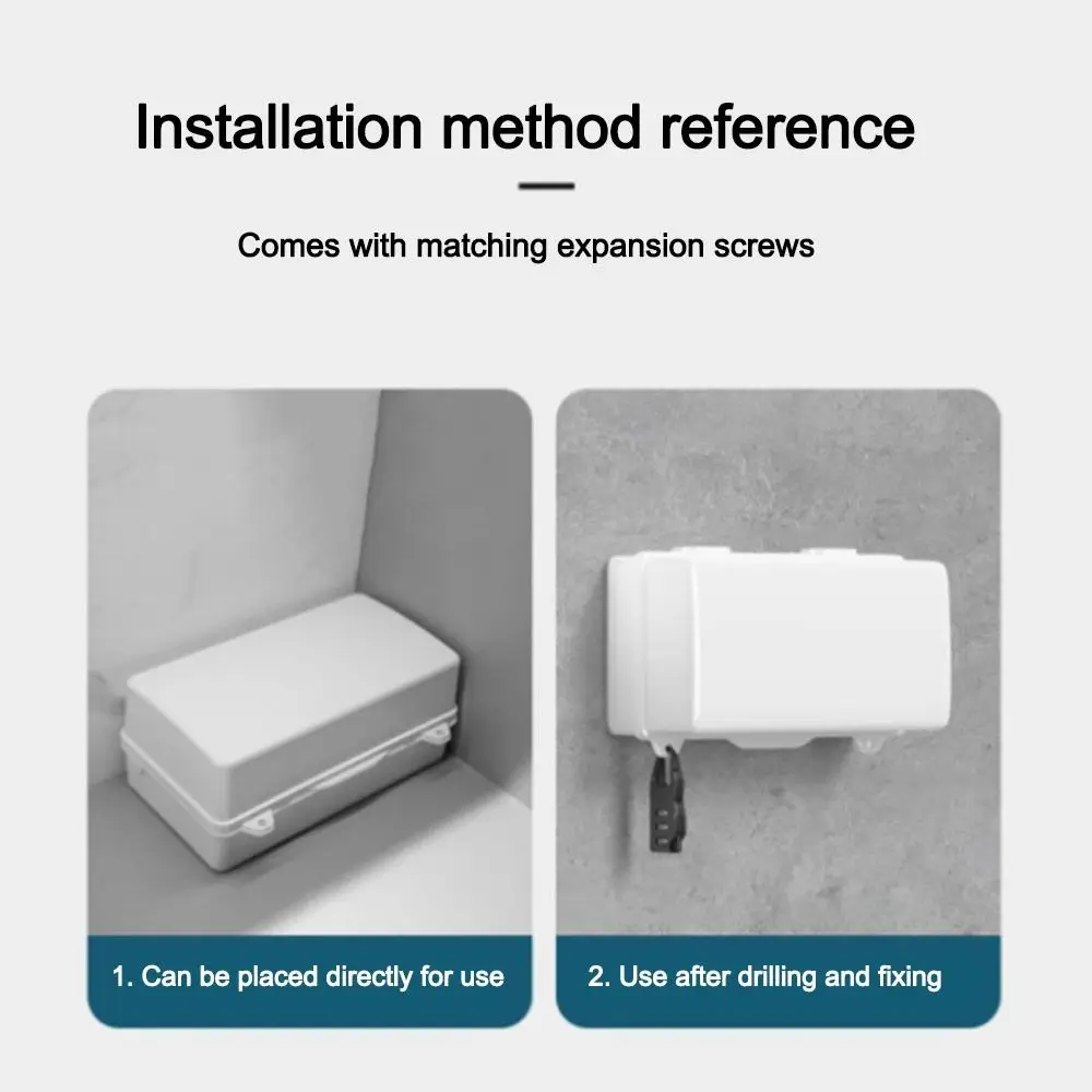 Portable Plastic Plug Box Anti-theft Weatherproof Cable Management Box Waterproof Protect Outlet Protective Cover Outdoor