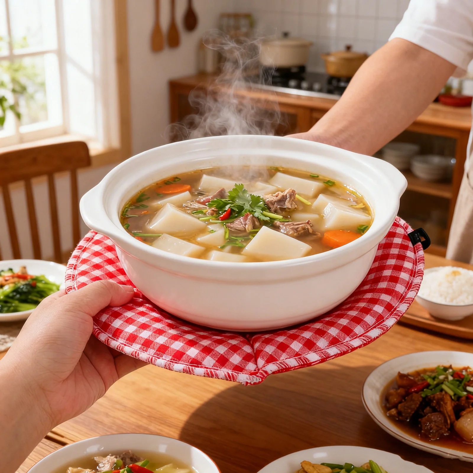 

2Pcs Microwave Bowl Holders High Temperature Resistant Cotton Hot Bowl Holder Pads Non Slip Trivet Mats for Kitchen Countertop