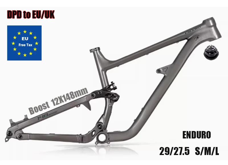 

Soft Tail Bike Frame,Full Suspension Aluminum , 29/27.5 er, Enduro,DH, XC, AM, MTB Mountain Boost, 148mm, 4 Links, DPD