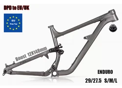 Soft Tail Bike Frame,Full Suspension Aluminum , 29/27.5 er, Enduro,DH, XC, AM, MTB Mountain Boost, 148mm, 4 Links, DPD UK EU
