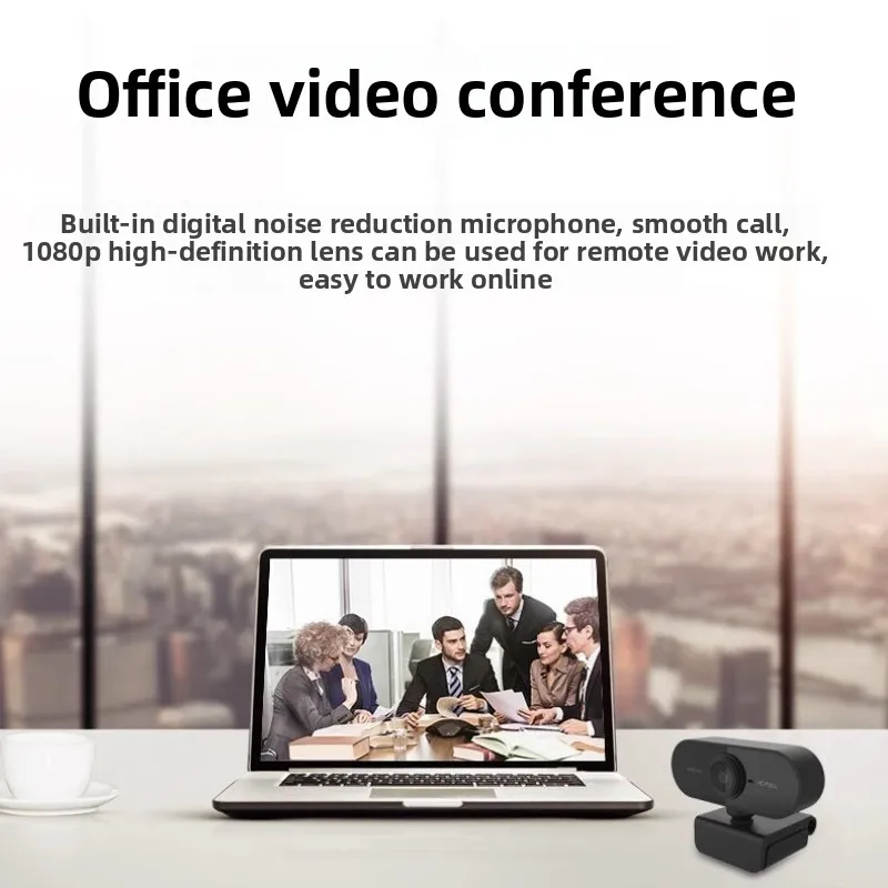 1080P HD ウェブカメラ USB ネットワークカメラ 内蔵マイク付き ラップトップデスクトップビデオ会議オンライン会議用ウェブカメラ