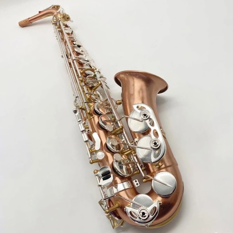 Cooper Material Body Silver Plated Key Saxofone Alto with Corrosion logo Artist