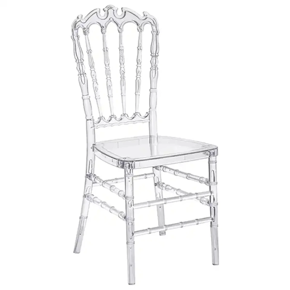 56pcs)Hot sale transparent plastic clear resin acrylic tiffany banquet hotel wedding chiavari phoenix chair