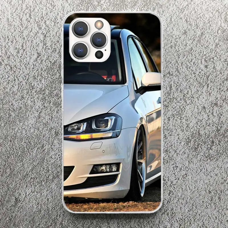 Sport Car Golf R 7 Phone Case For Apple iPhone 16 15 14 13 12 11 Pro Max Mini XS XR X 7 Plus 8 + SE Soft Silicone Print Shell Fo