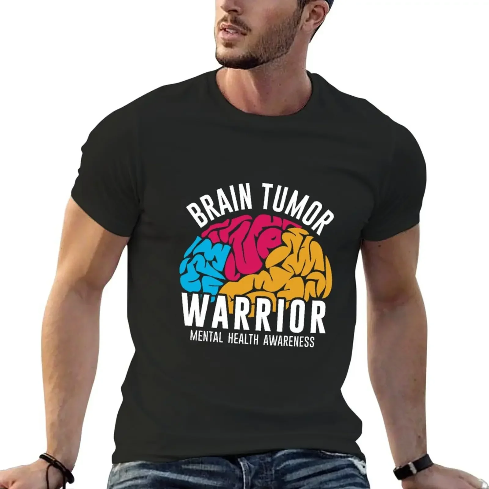 

Brain tumor warrior mental health awarenss T-Shirt cute clothes anime tshirt vintage t shirts mens graphic t-shirts pack