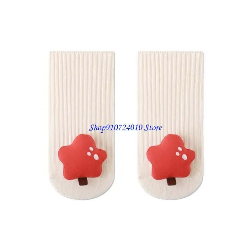 

77HD 1 Pair Kids In Tube Under Knee Floor Socks Cartoon Baby Learn to Walking Socks