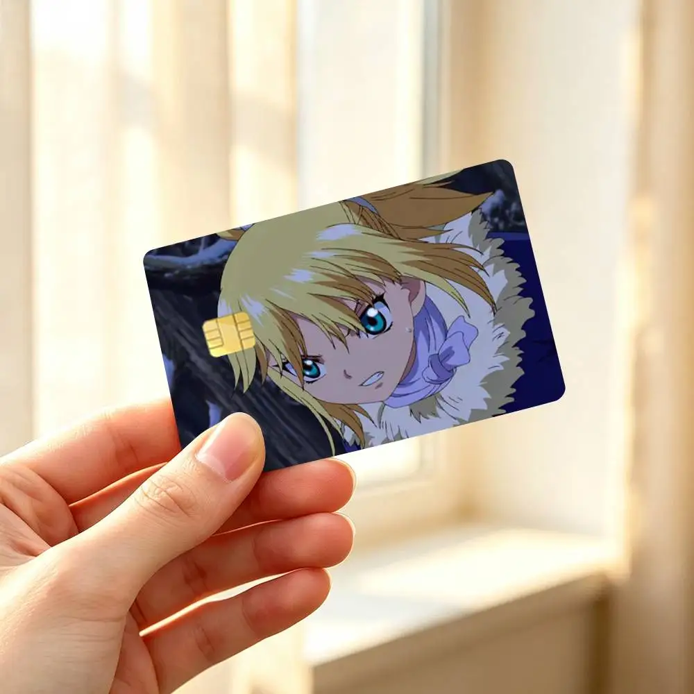 Anime Dr STONE kohaku Credit Card HD Stickers Premium matte film effectively prevents fingerprints and daily abrasion.