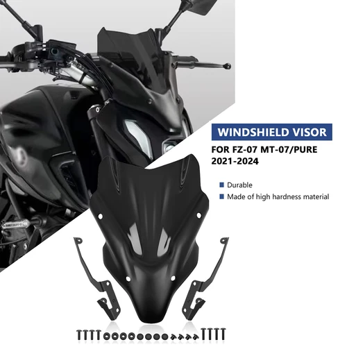 Para MT-07 FZ07 MT07 PURE 2024 2023 2022 2021 motocicleta Touring deporte parabrisas visera Deflector cubierta de carenado