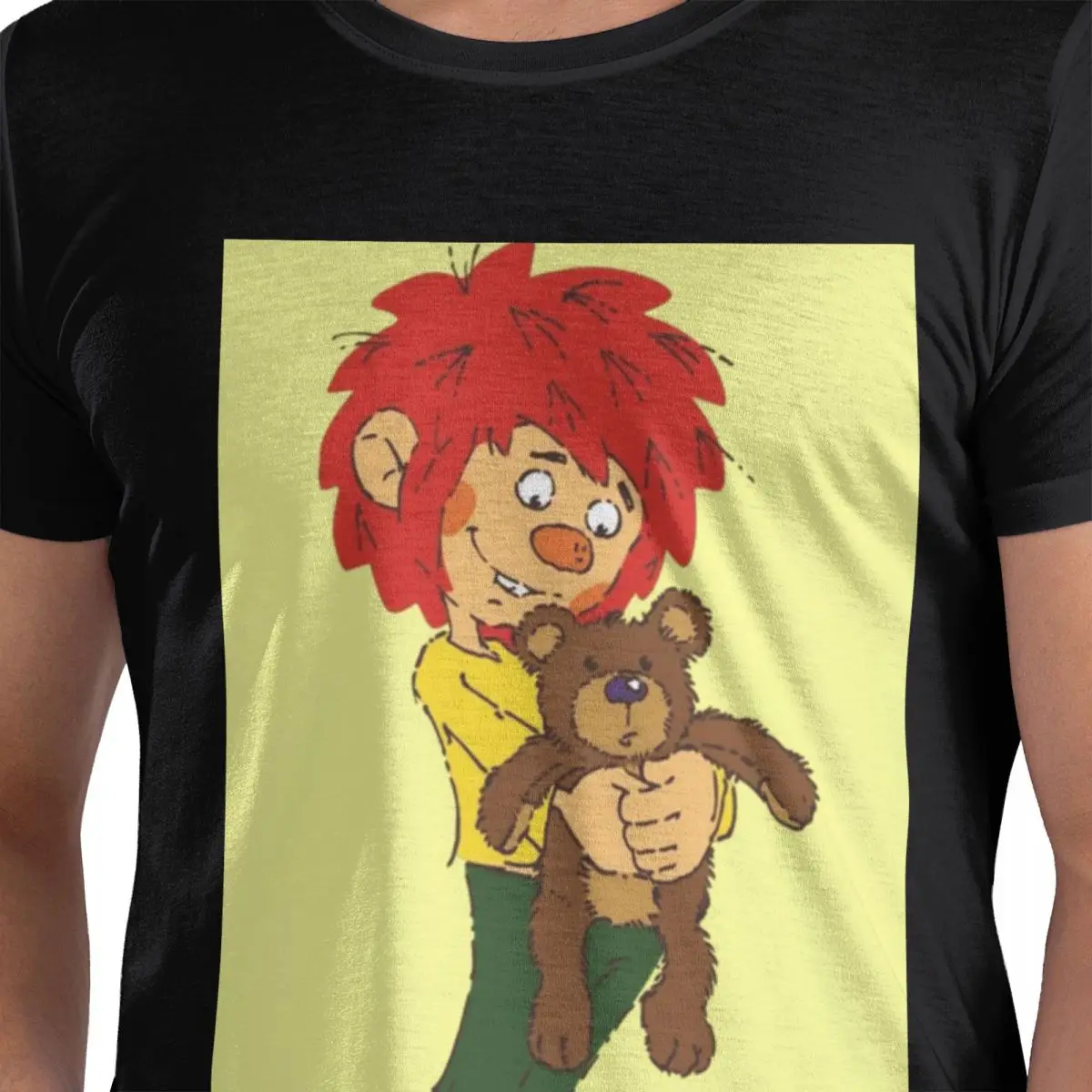 

Футболка Pumuckl Und Der Suer Bar из 100% хлопка, мужские забавные футболки, мужские футболки с круглым вырезом и коротким рукавом, S-6XL