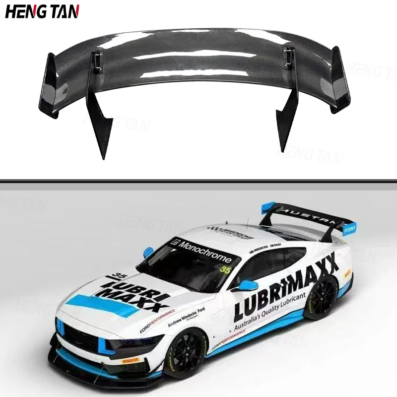 

For Ford Mustang 2024+ Carbon Fiber Car Rear Trunk Spoiler Rear Wing Tail Wing Parts Upgrade GT Style Body kit