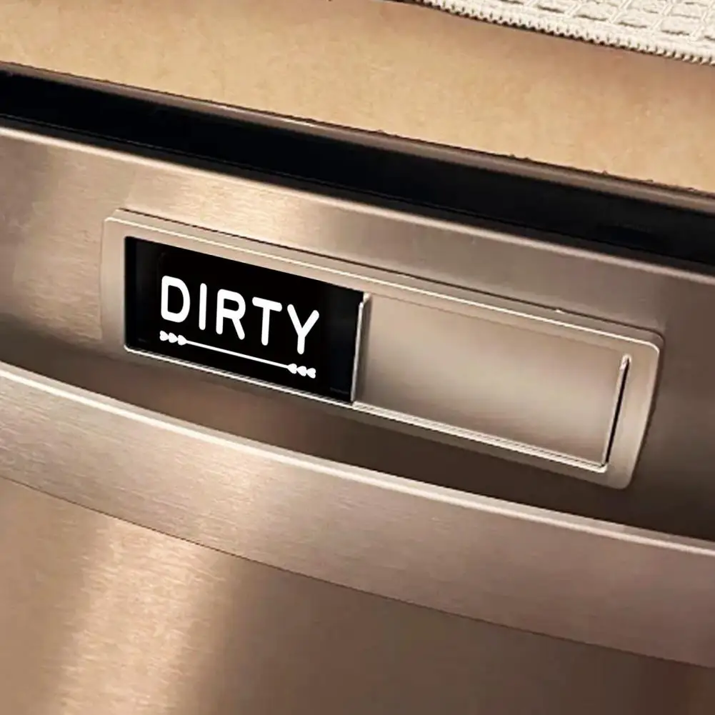 Kitchen Dishwasher Indicator Magnet Kitchen Dishwasher Magnet Clean Dirty Sign Indicator Strong Resin Stickers for Home