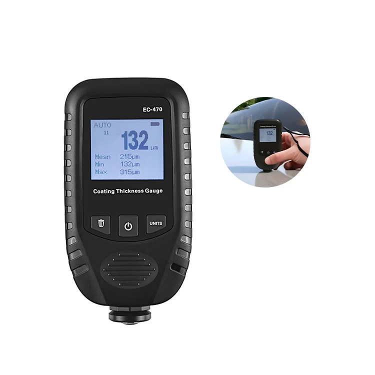 

Auto Rotate Screen Paint Thickness Tester Metal Surfaces Non-Conductive Non-Destructive Meter Coating Thickness Gauge