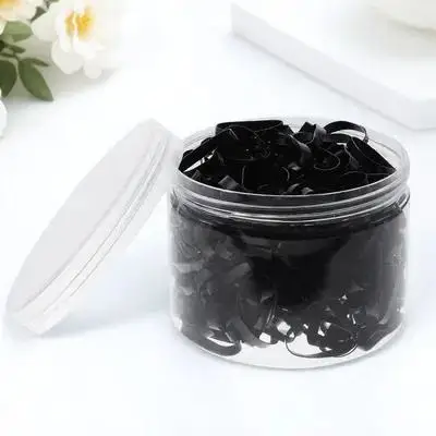 500Pcs Mini Hair Elastics High Elasticity Hair Ties for Daily Use Braiding Styling Birthday Christmas Gift Carrot Bottle Pack