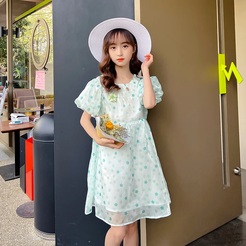 Backless Summer Children's Dresses Cheap 2022 New Girls' Butterfly Machine Long Skirts Breathable Safe Baby's Vacation Dresses