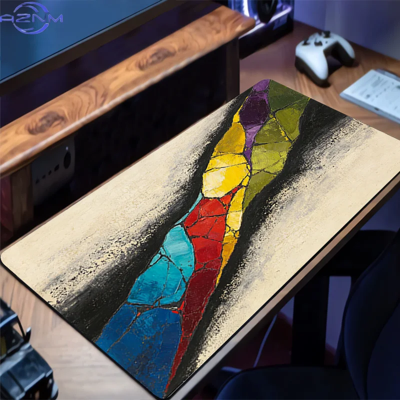 Mouse Pad Abstract Oil Painting Kawaii Gaming Accessories Notbook Computer Speed Mini Pc Gamer Keyboard Desk Mat Mousepad