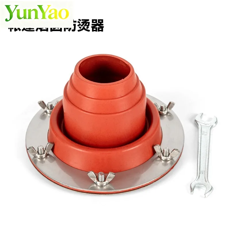 

Tent Wood Stove Heat Shield Sleeve, Fireproof Silicone Insulation Wrap for Stove Pipe & Body, Anti-Scald Guard