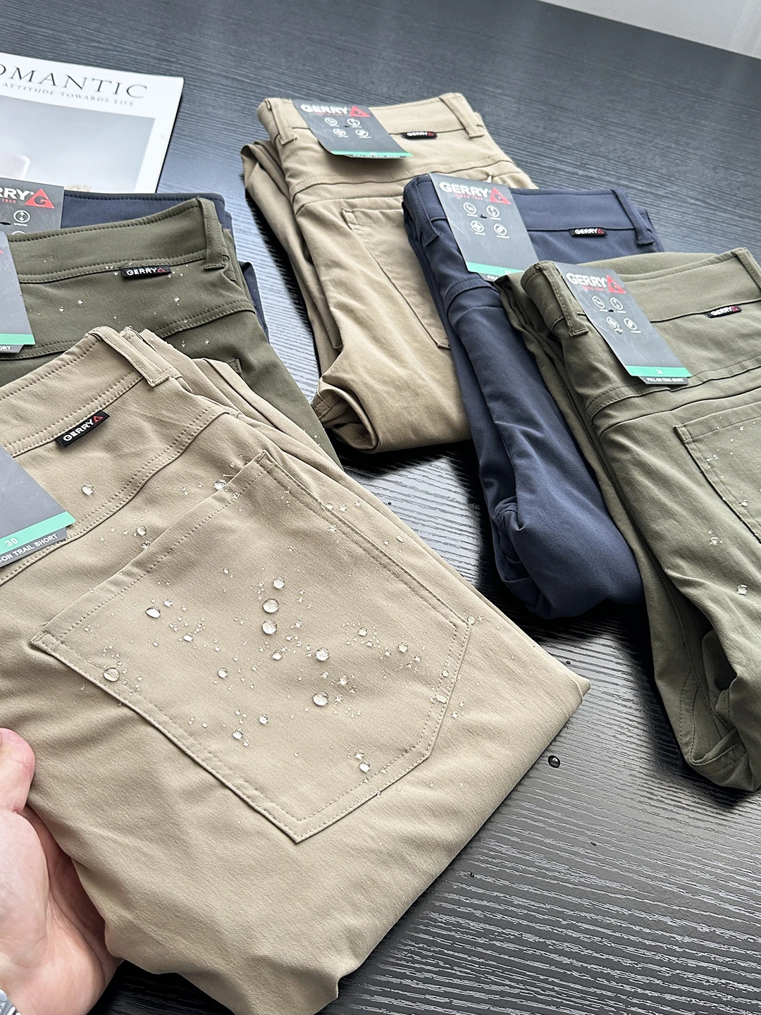 Men's Casual Golf Pants Outdoor Commuting Quick Dry Straight Leg Trousers Spring Summer Fashionable Nylon Fabric High Waist